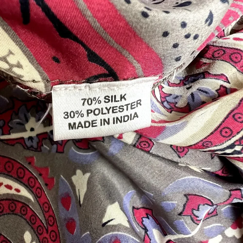 Perry Walker Carmen II Anthropologie Sheth Boho Kaftan Silk Cover-up - Picture 6 of 7